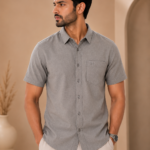 60 Lea Linen Half Sleeves Shirt