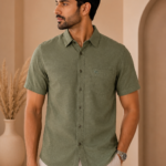 60 Lea Linen Half Sleeve Shirt
