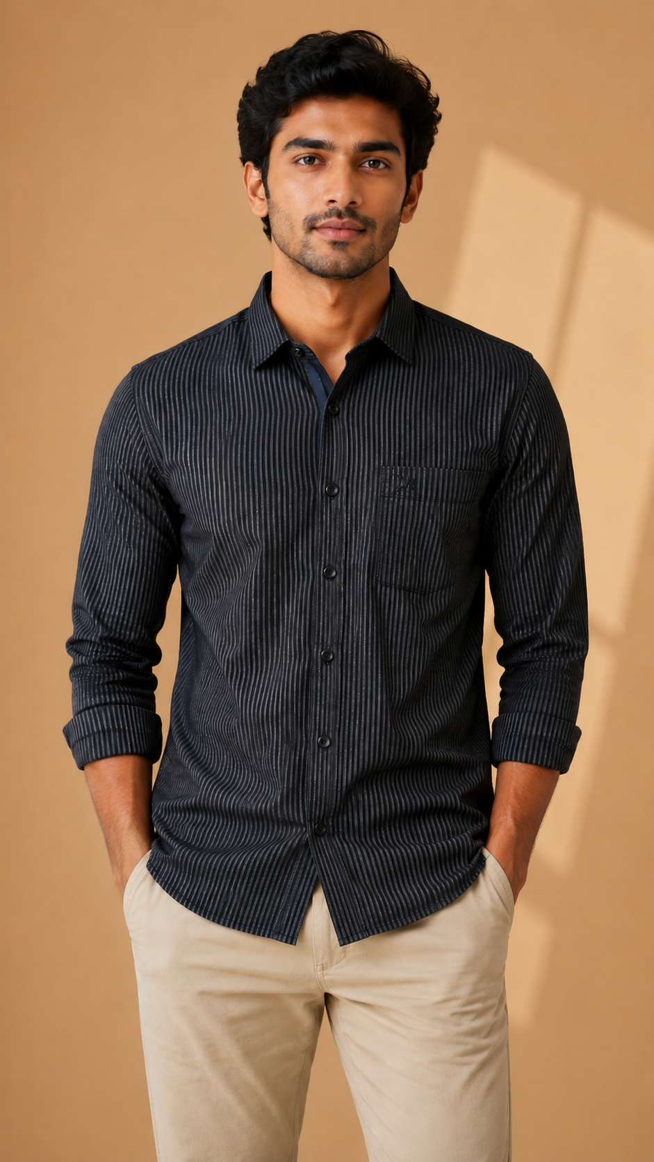 file_0000000038007207ab82e0c371fc98c1 Oxford Striped Full-Sleeve Shirt - Image 1