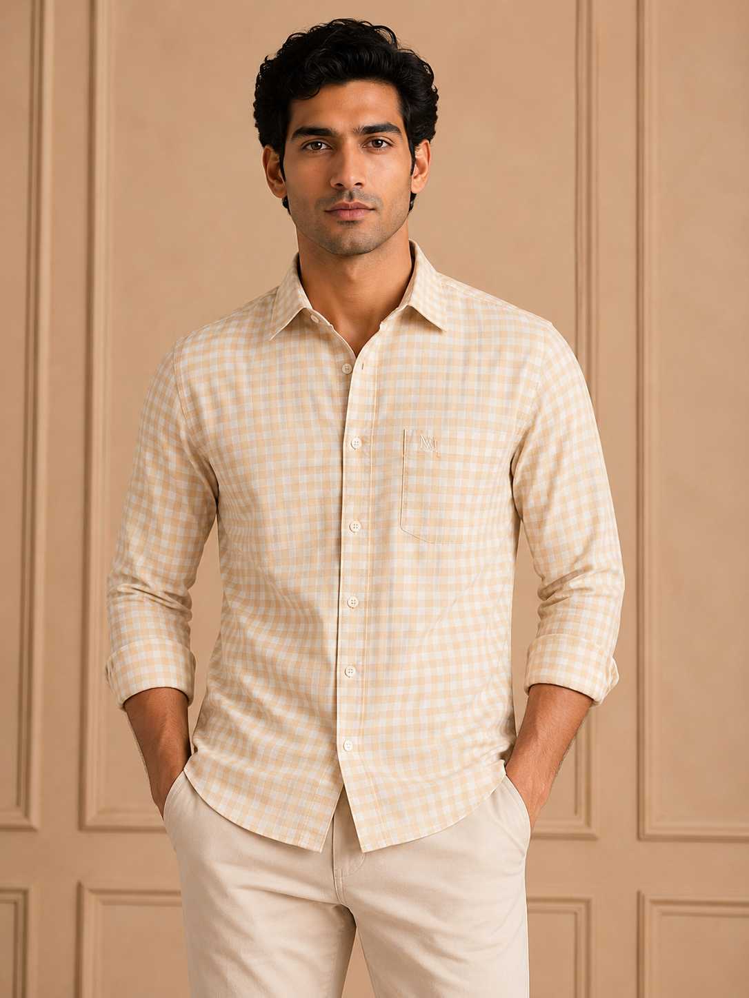 file_000000004a18720895da832f121d519e Oxford Checked Full-Sleeve Shirt - Image 1