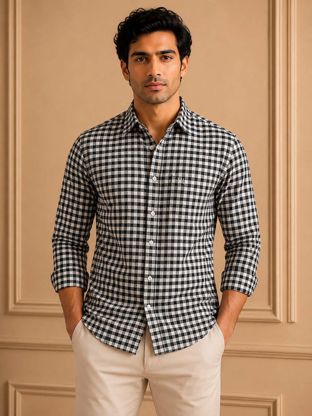 file_000000004d2c72088f143a27c5746368 Oxford Checked Full-Sleeve Shirt - Image 1