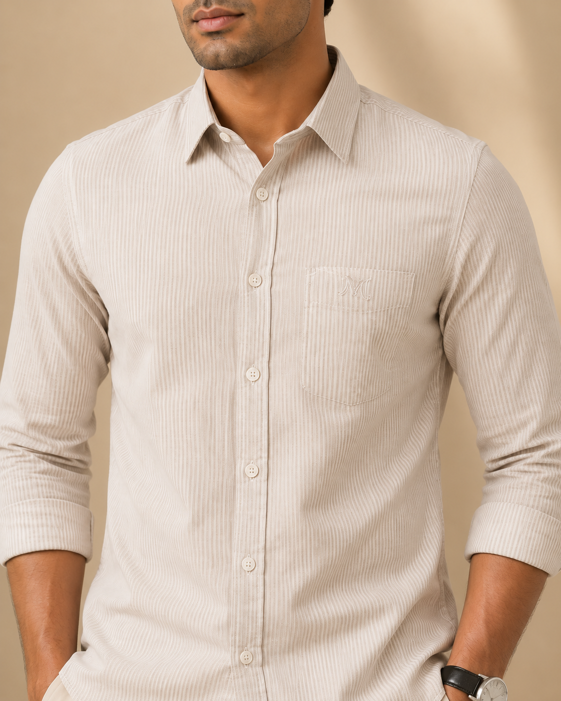 file_0000000064847208841587201f4638e6 Oxford Striped Full-Sleeve Shirt - Image 1