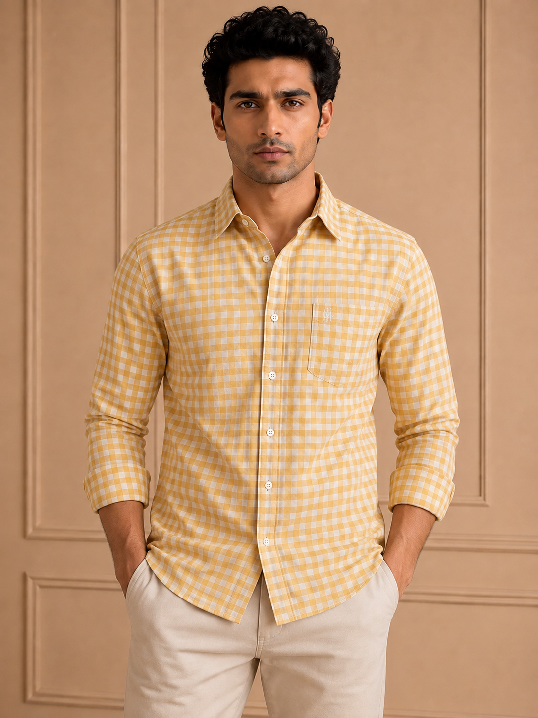 file_00000000896c72088dded897c51ba062 Oxford Checked Full-Sleeve Shirt - Image 1