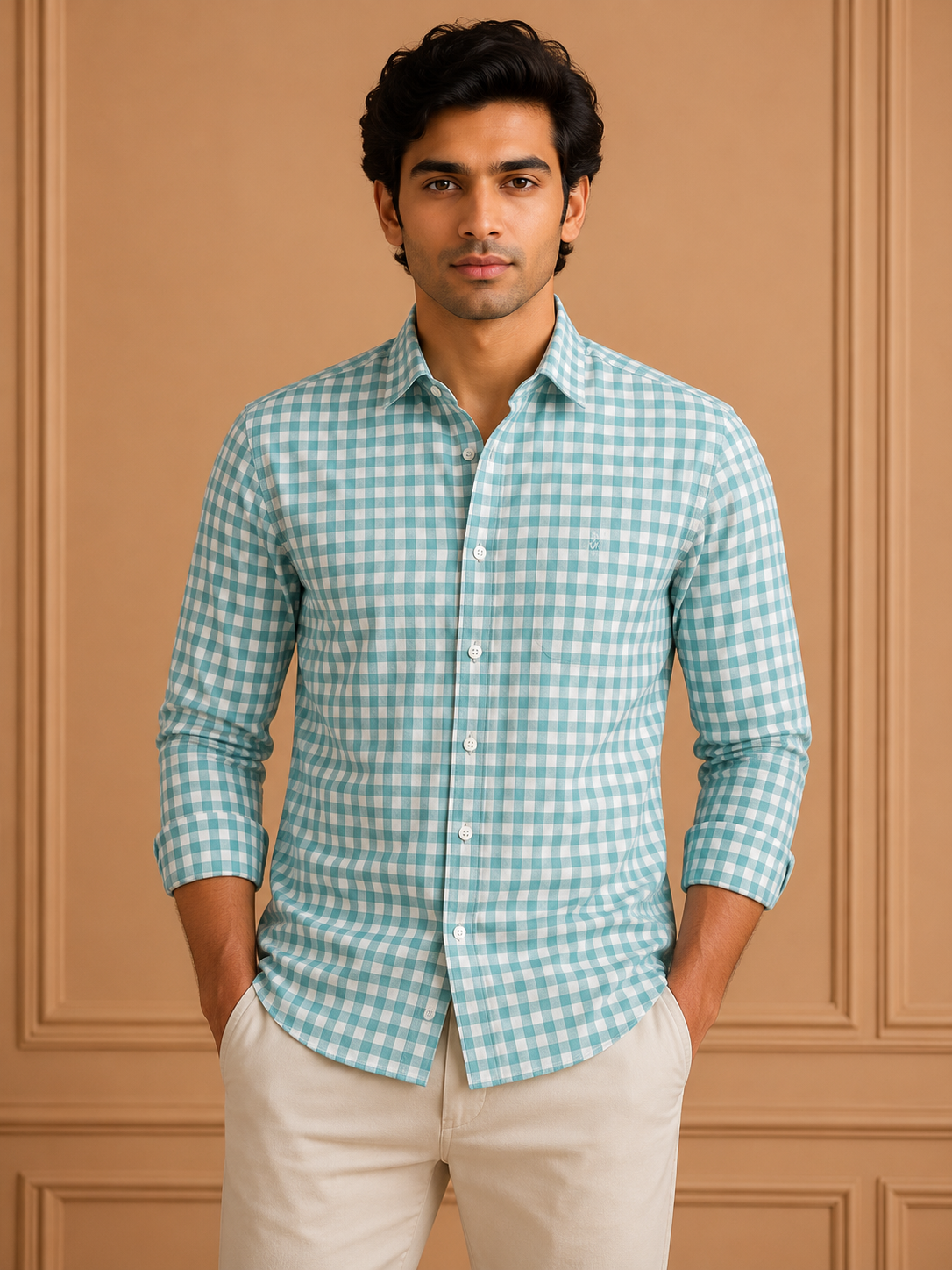 file_00000000a0647208ba5a904d14e2e002 Oxford Checked Full-Sleeve Shirt - Image 1